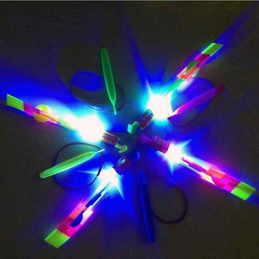 Quickly Fast Catapult Luminous Toys Led Flying Rockets Light Up Slingshot Flying Toys Plane