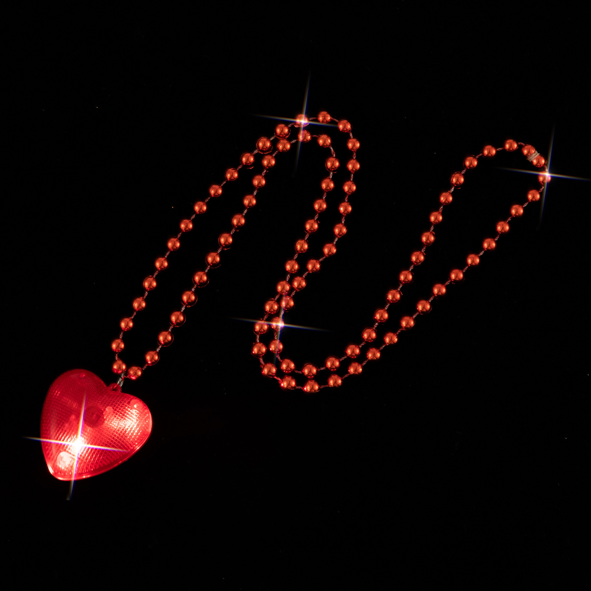 Valentine'S Day Custom Led Light Up Heart Necklace Glowing Heart Bracelet Earrings Necklace Led Light