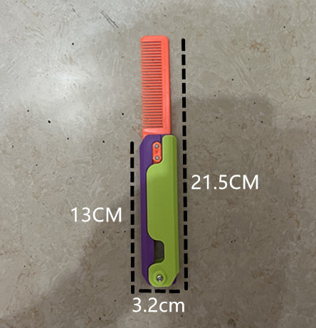 New Arrival Stress Relief 3D Printed Carrot Radish Knife Kids Gravity Carrot Knife Toy with Comb