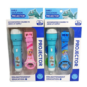 Early Education Projection Flashlight Electric Watch Set Children's Projector Flashlight for Kids