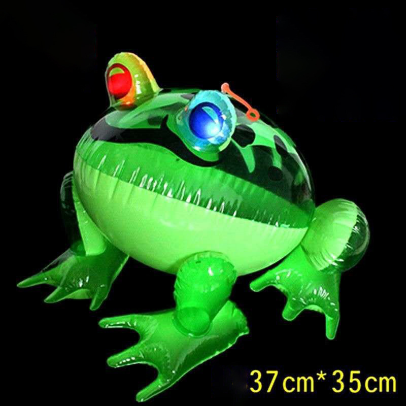 Daily Life Children Play Glowing Pvc Inflatable Toy Elastic Light Up Frog Balloon Toy