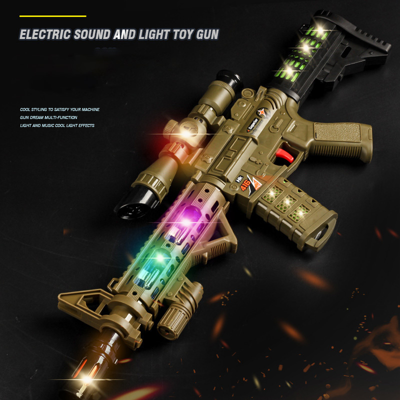 Wholesale Children's Boys Cheap Realistic Luminous Music Electric Toy Guns Pistol