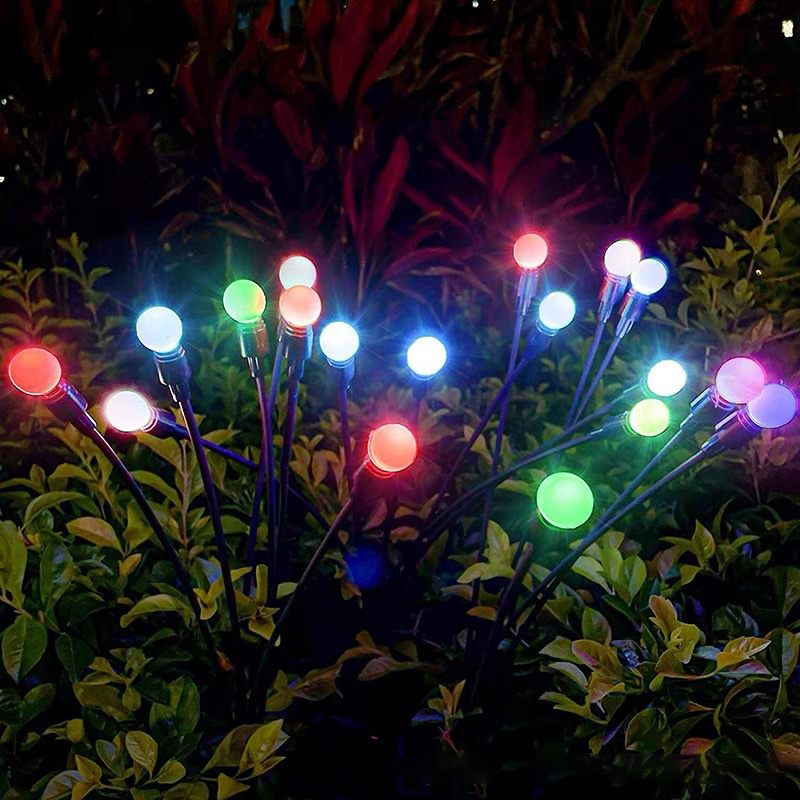 Creative Outdoor Lawn Solar Firefly Garden Lights Waterproof Solar Powered Firefly Lights