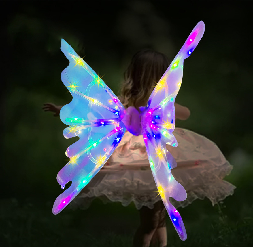 Hot Selling Led Butterfly Wing Children Electric Moving Butterfly Fairy Wings For Kids