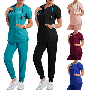 Nursing Scrubs Uniforms Sets Short-Sleeved Thin Hand Washing Clothes Wholesale Nurse Uniform USA