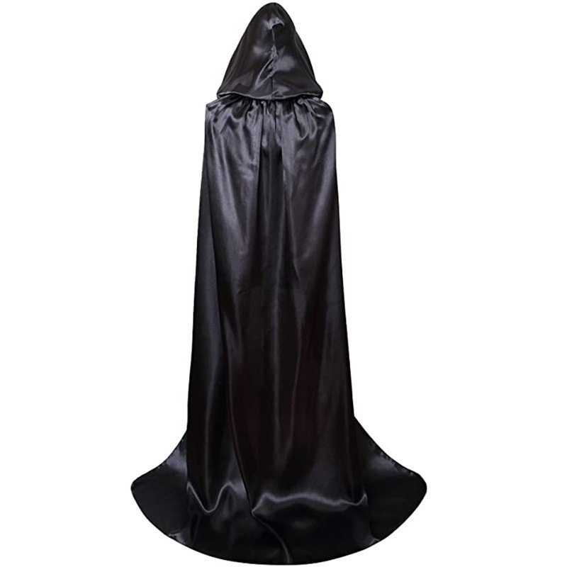 Hot Sale Cosplay Halloween Costumes Black Dress Devil Wizard Costume Movie Vampire Cape