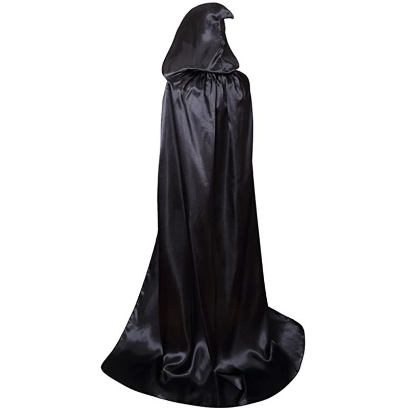 Hot Sale Cosplay Halloween Costumes Black Dress Devil Wizard Costume Movie Vampire Cape