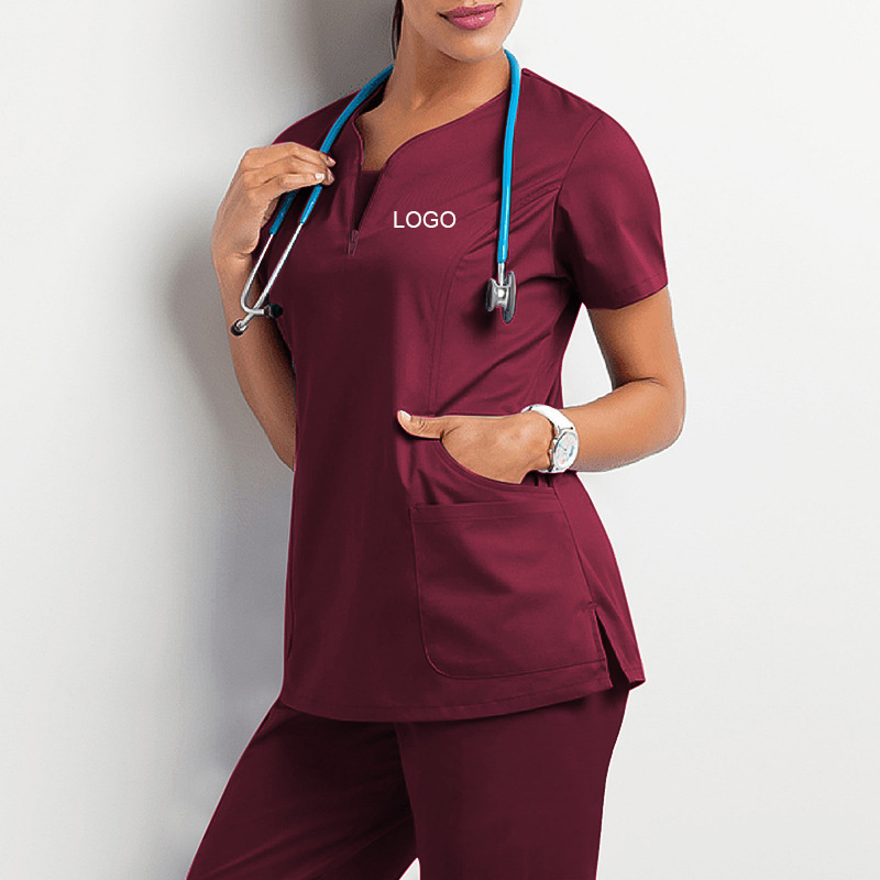 Nursing Scrubs Uniforms Sets Short-Sleeved Thin Hand Washing Clothes Wholesale Nurse Uniform USA