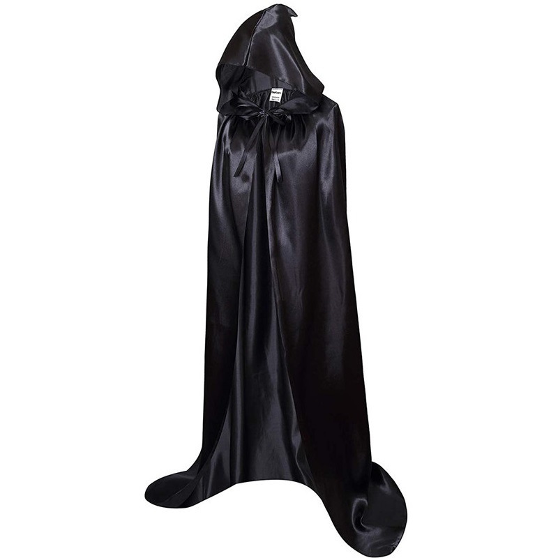 Hot Sale Cosplay Halloween Costumes Black Dress Devil Wizard Costume Movie Vampire Cape