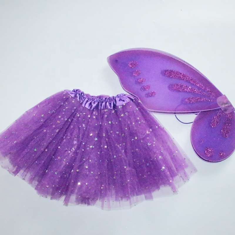 Halloween Princess Costume Tutu Kids party Butterfly Wing