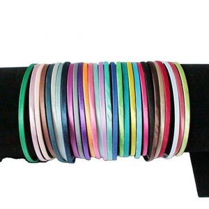 5mm Satin Ribbon covered plain metal hair headbands for DIY hair ornaments