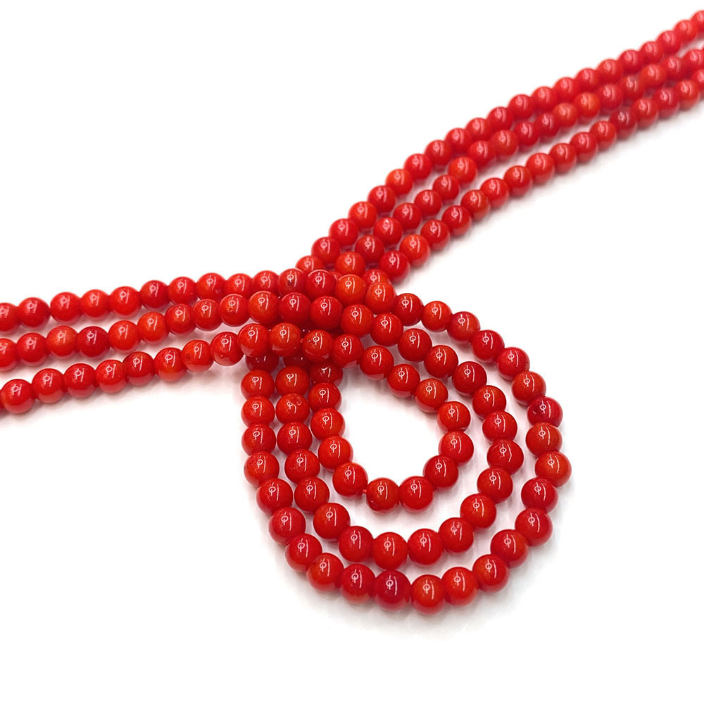 2mm 3mm 4mm 6mm 8mm Red  orange peach white red coral gemstone beads round