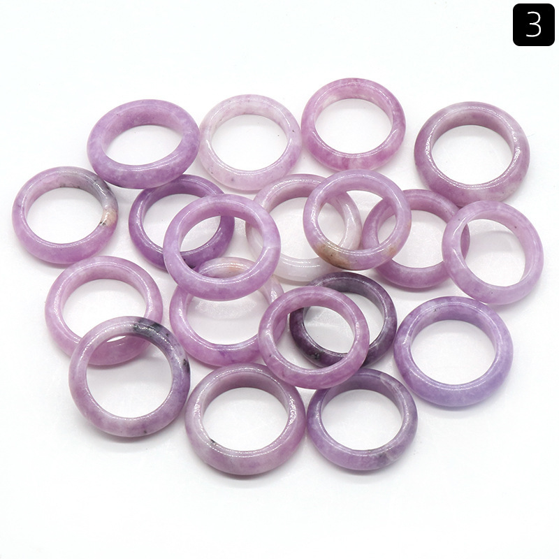 Wholesale natural Amethyst Tiger's eye rose quartz ring men's rings jewelry womenjade ring natural stone