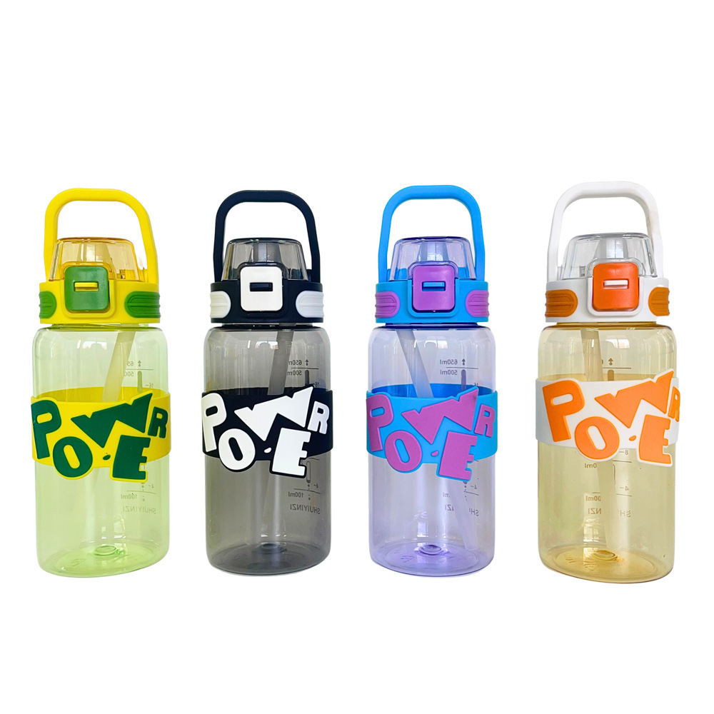 New product ideas 2024 650ml clear fancy sports shaker bottle with straw portable bottle water gift for girls children school