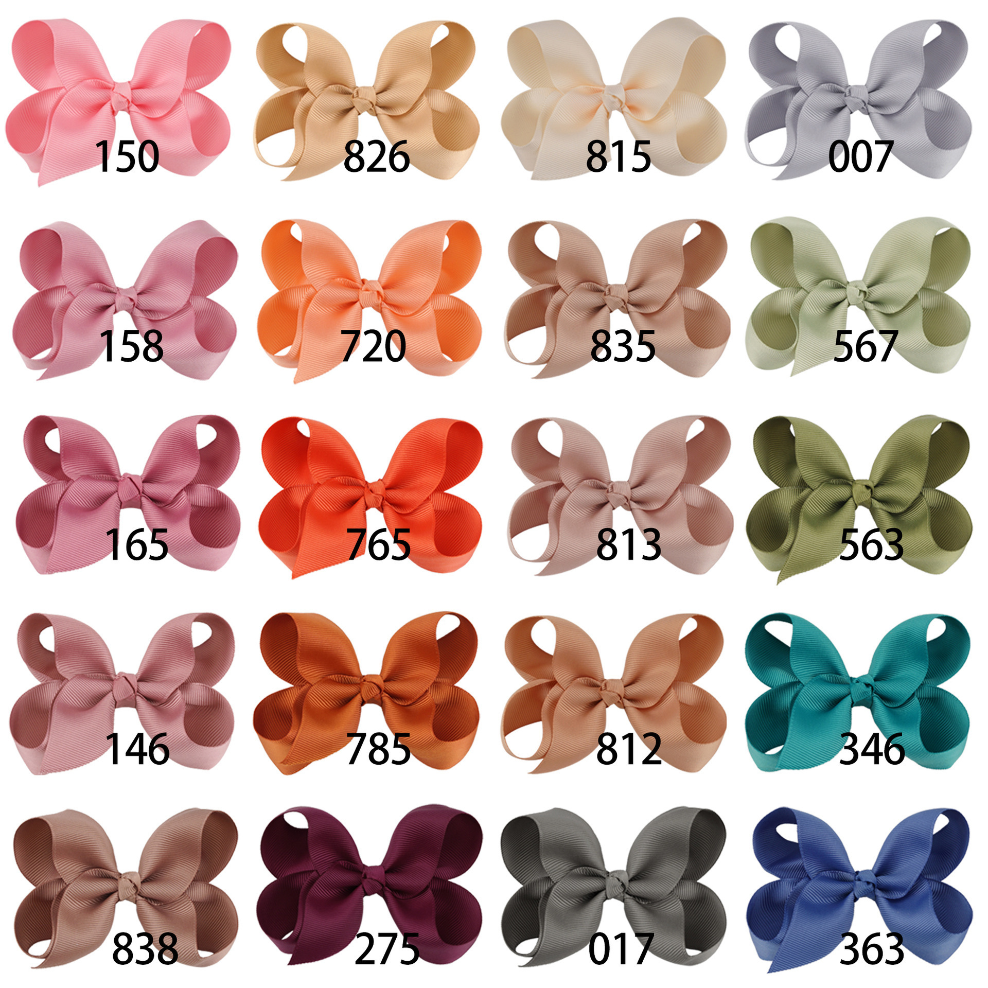 Hair Bows For Girls 4 inch Grosgrain Ribbon Boutique Bow Alligator Clips For Teens Toddler Children