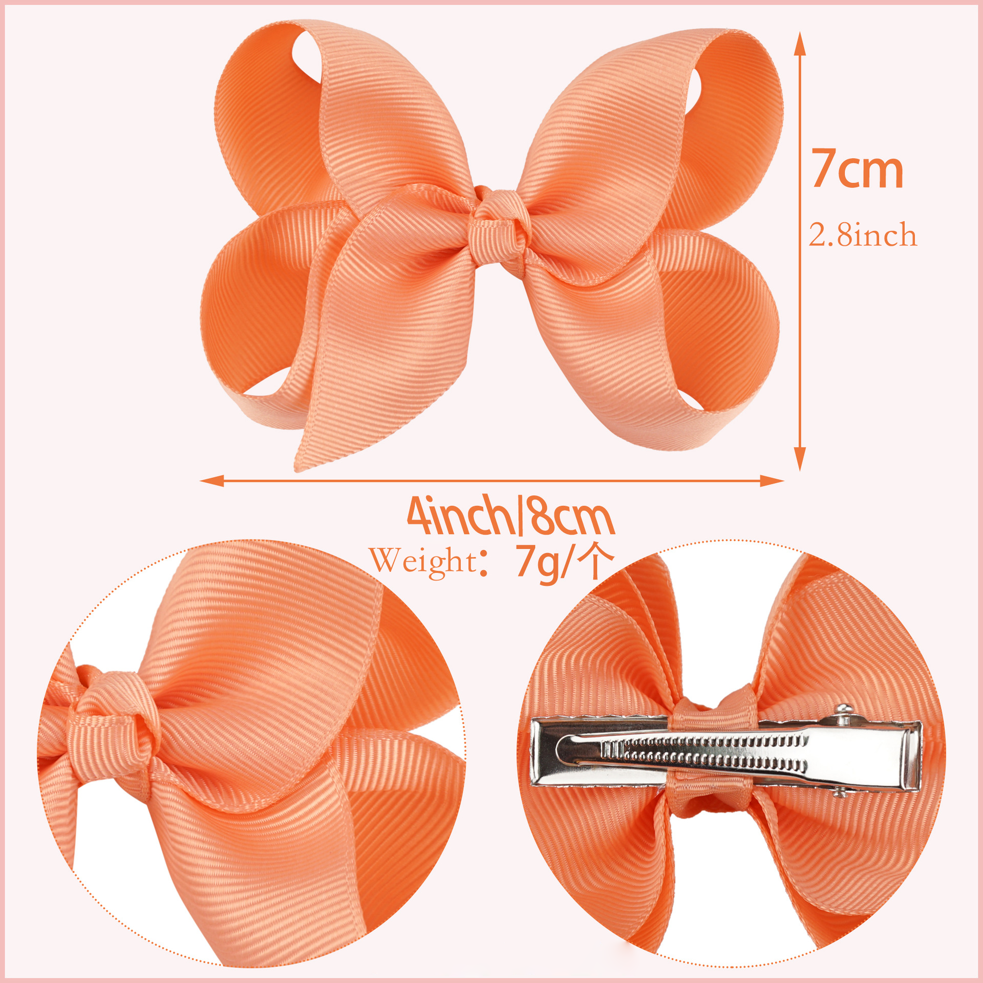 Hair Bows For Girls 4 inch Grosgrain Ribbon Boutique Bow Alligator Clips For Teens Toddler Children