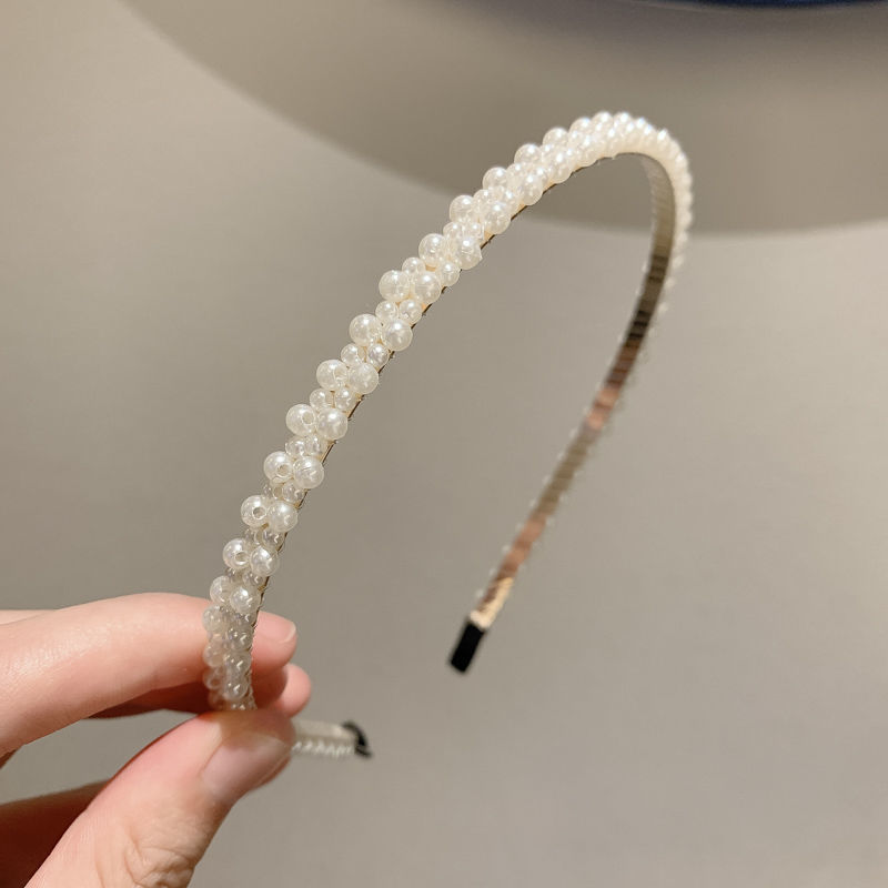 New Fashion Handmade Rhinestone Hair Band Jewelry Hair Hoop Hair Accessories for Girls Women Pearl Headband