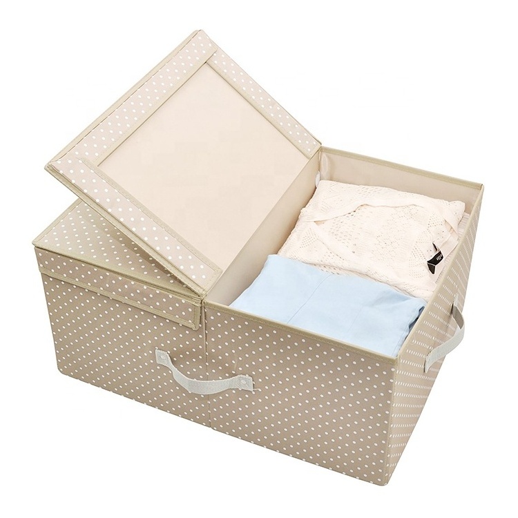 Multi-fonction waterproof Cute eco cube non woven foldable storage boxes for clothes clothing organizer