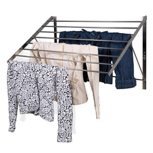 Collapsible Space Saver 6.5 Yards Drying Capacity Clothes Laundry Stainless Steel Wall Mounted Adjustable Drying Rack