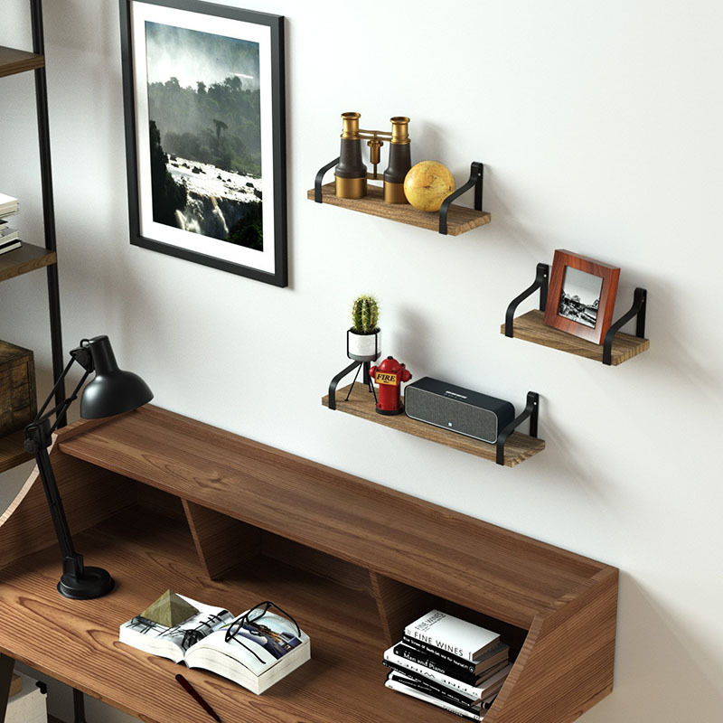 Hot Sale Modern Living Room Furniture Book Shelf Solid Wood Floating Shelves Wall Decor Shelf