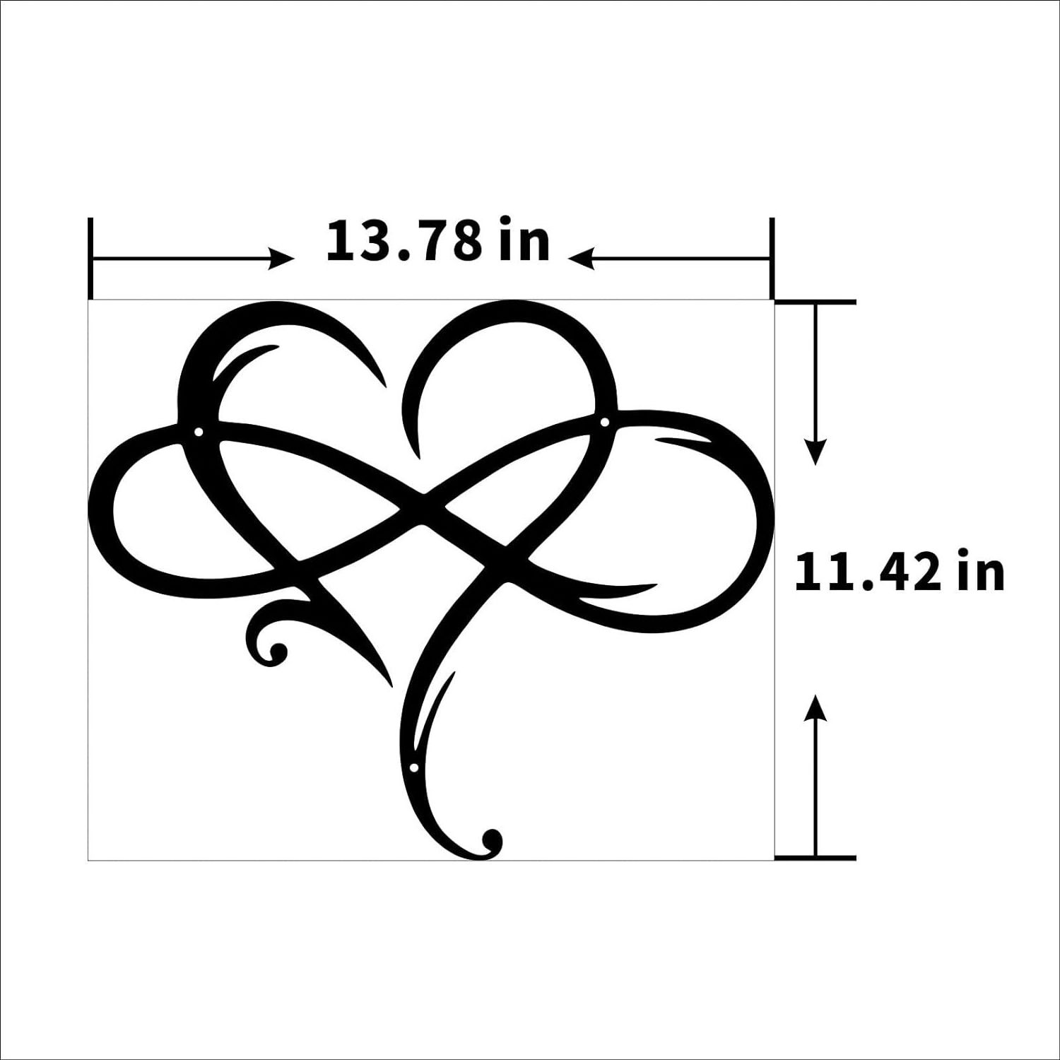 Heart Metal Wall Decor Art Eternal Love Infinite Heart wall decor Unique Infinity Heart Wall Decor Love Sign  Bedroom