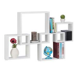 Decorative Wall Book Cube Living Room MDF Floating Display Shelf