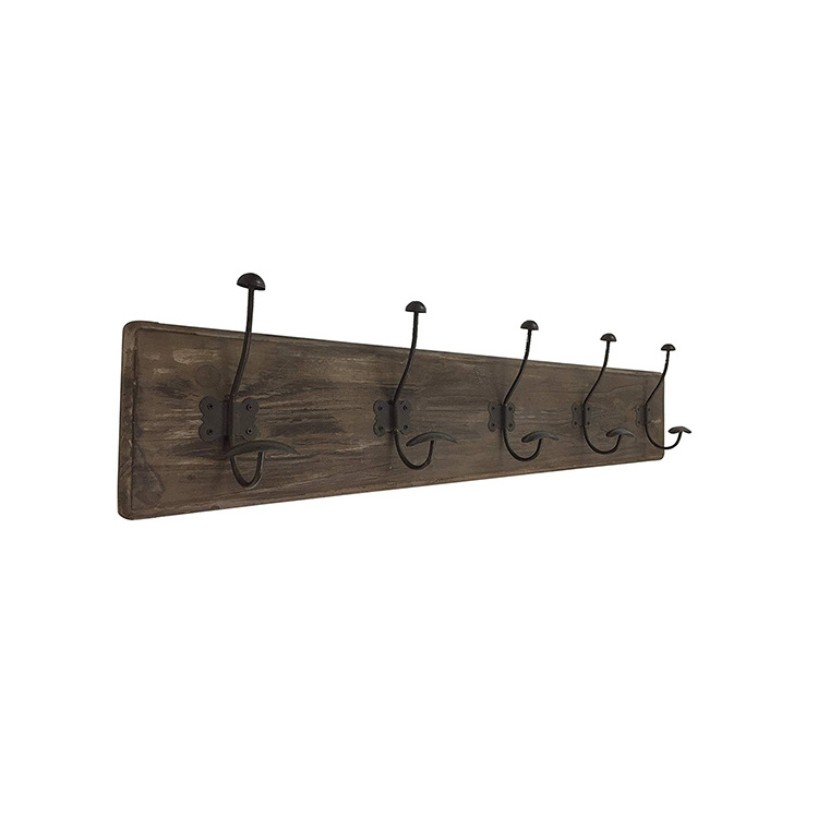 Rustic Coat Rack with Hooks Vintage Wooden Wall Mounted Coat Rack for Entryway Bathroom and Closet