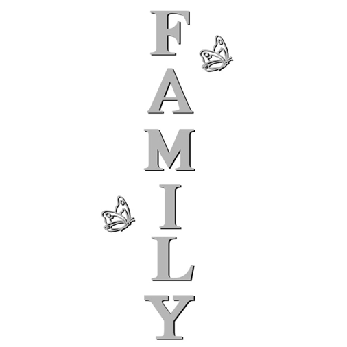 Family Wall Decor Letter Signs Acrylic Mirror Wall Stickers Wall Decorations for Living Room Bedroom Home