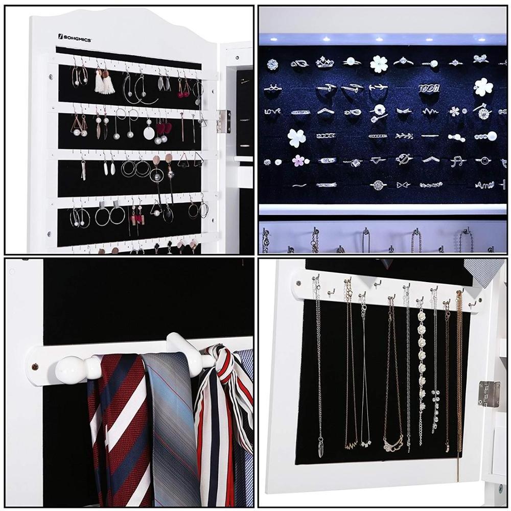 Home Furniture Standing Wooden Jewelry Storage Cabinet Mirror Jewelry Cabinet Jewelry Mirror Cabinet For Home Store