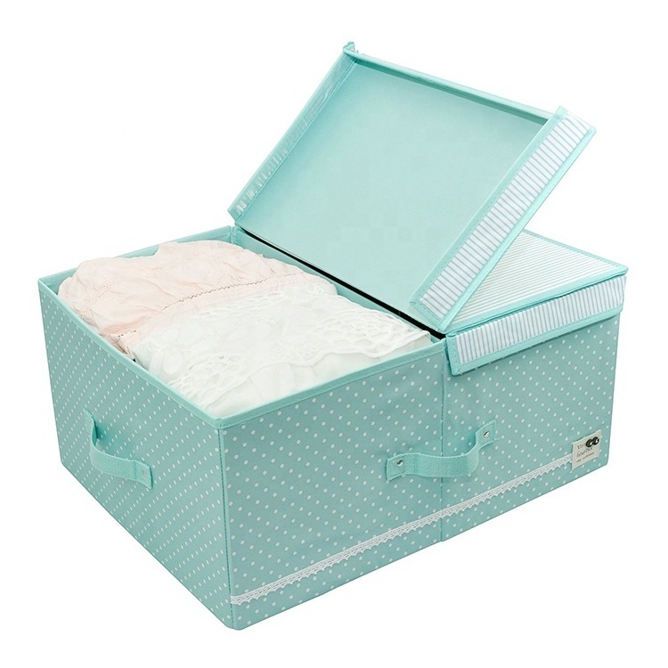 Multi-fonction waterproof Cute eco cube non woven foldable storage boxes for clothes clothing organizer