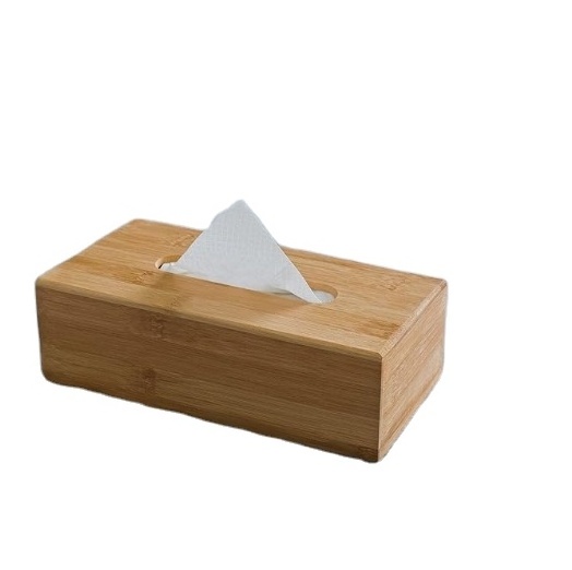 Bamboo cosmetic towel box refillable handkerchief box