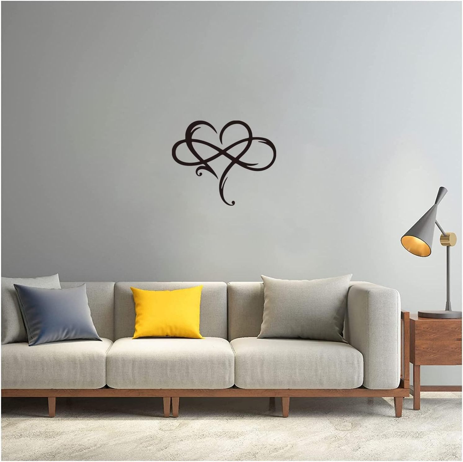 Heart Metal Wall Decor Art Eternal Love Infinite Heart wall decor Unique Infinity Heart Wall Decor Love Sign  Bedroom