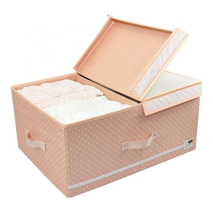 Multi-fonction waterproof Cute eco cube non woven foldable storage boxes for clothes clothing organizer