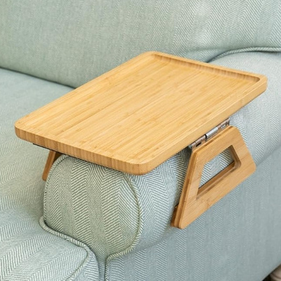 Minimalist Storage Trays Sofa Couch Arm Rest Tray Bamboo Sofa Arm Storage Tray Table Bamboo Couch Cup Holder