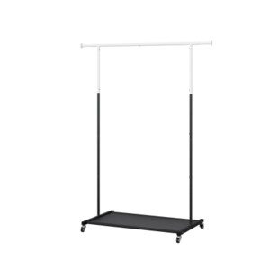 Adjustable Clothes Rack with Lockable Wheels,Heavy Duty Clothing Garment Rack with Shelves