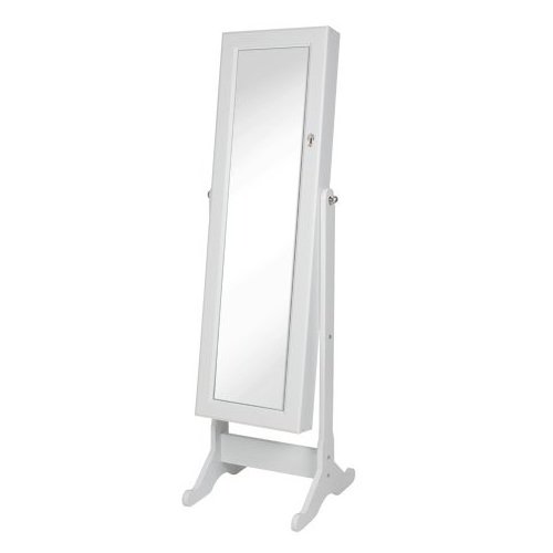 Modern European Fashion Standing Wood Mirror Jewelry Cabinet Armoire