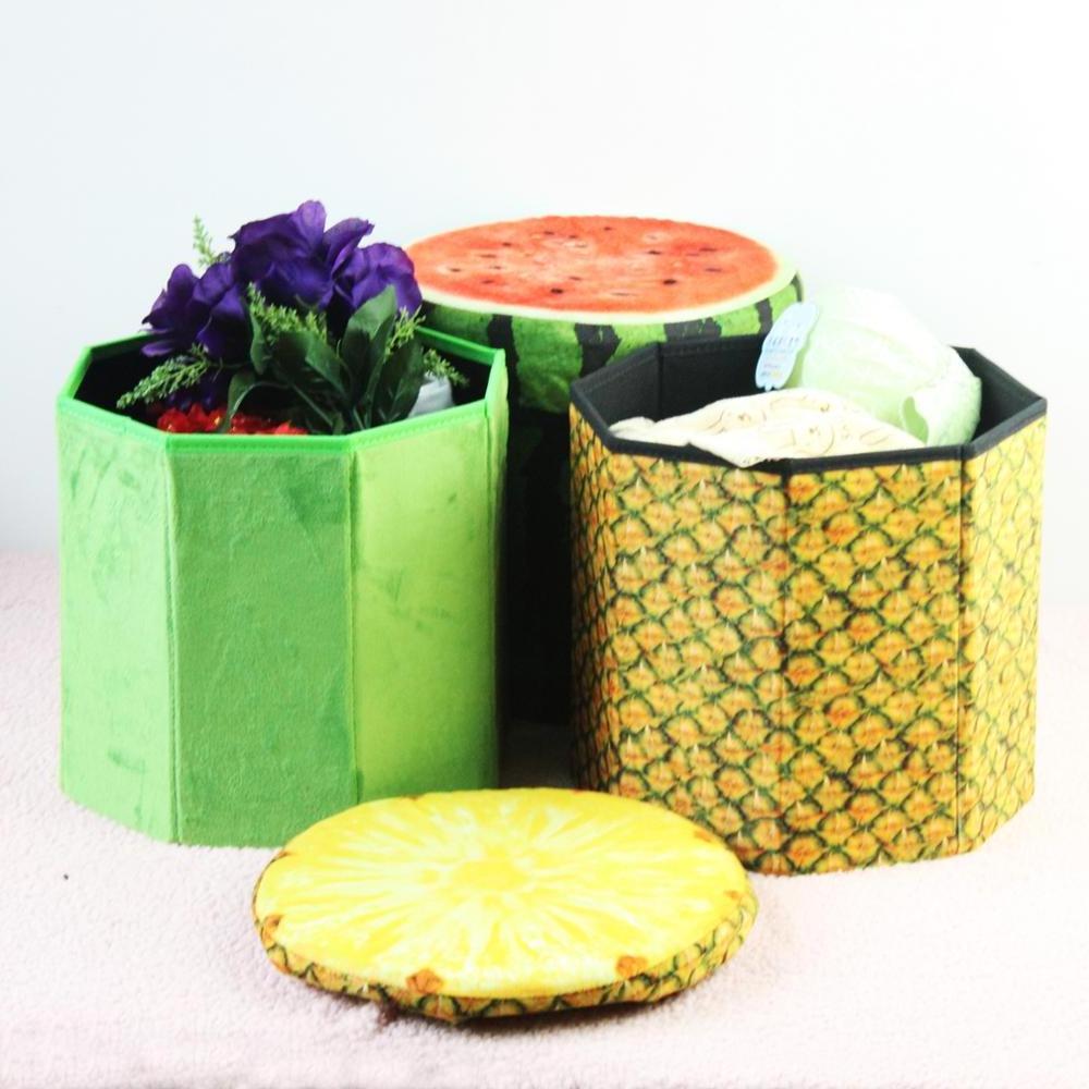 Special Fruit Shaped foldable step stool 3D Fruit Folding Storage Ottoman