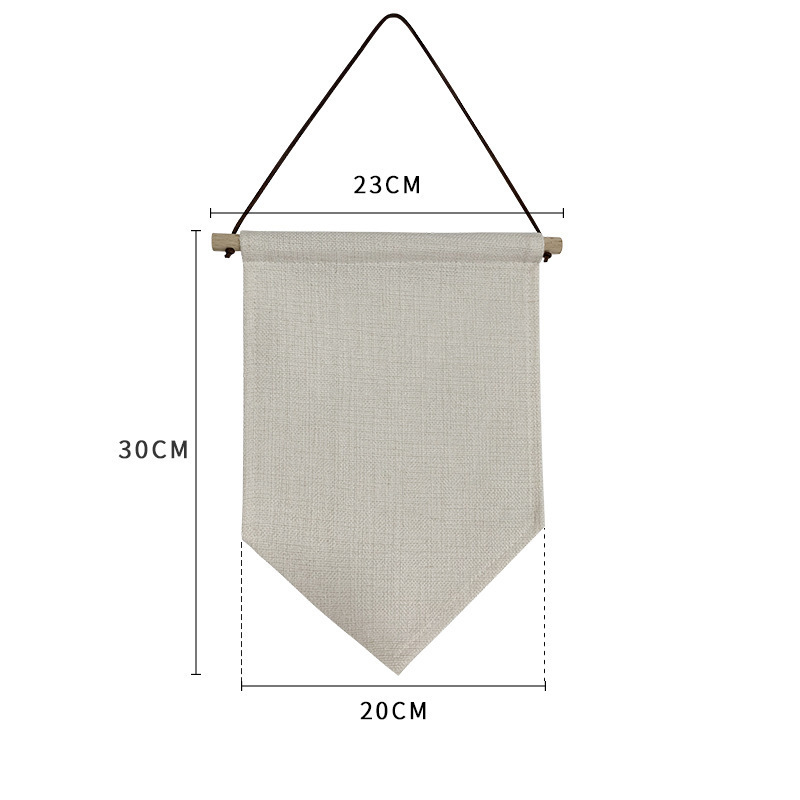 Wholesale Custom Cotton Linen Advertising Banners Personalized Flags Sublimation Blank Pennants