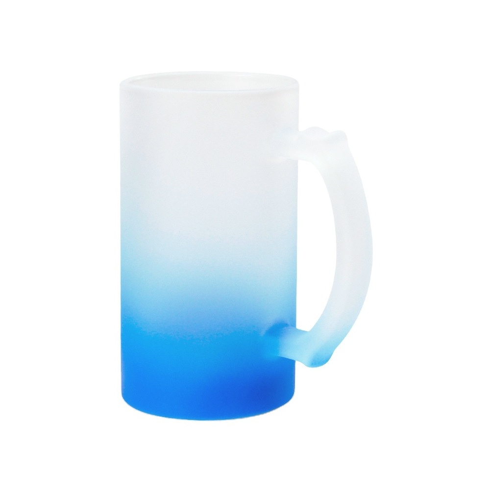 Sublimation Frosted Custom 16 OZ Gradient Glass Beer Mug Advertising Promotion Beer Mug