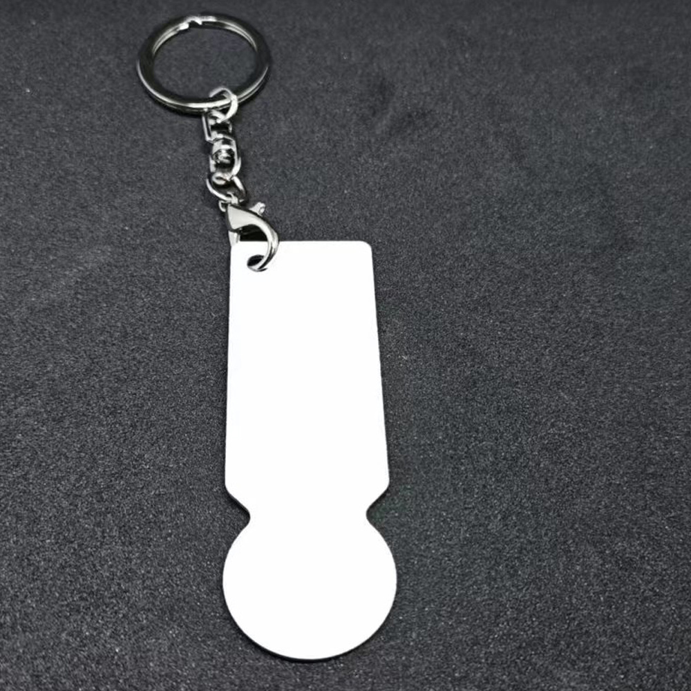 Custom Logo Sublimation Blanks Aluminum Shopping Cart Clips Coins Key Ring Holder