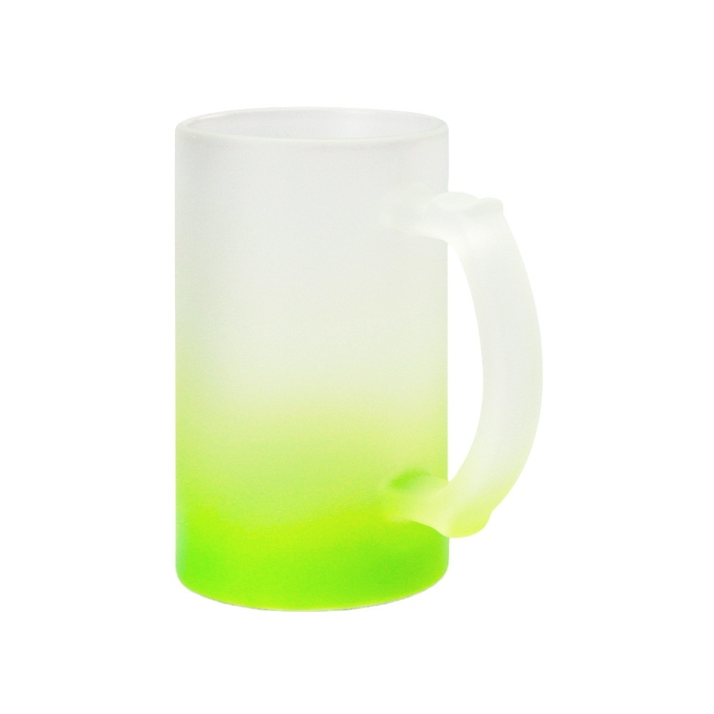 Sublimation Frosted Custom 16 OZ Gradient Glass Beer Mug Advertising Promotion Beer Mug