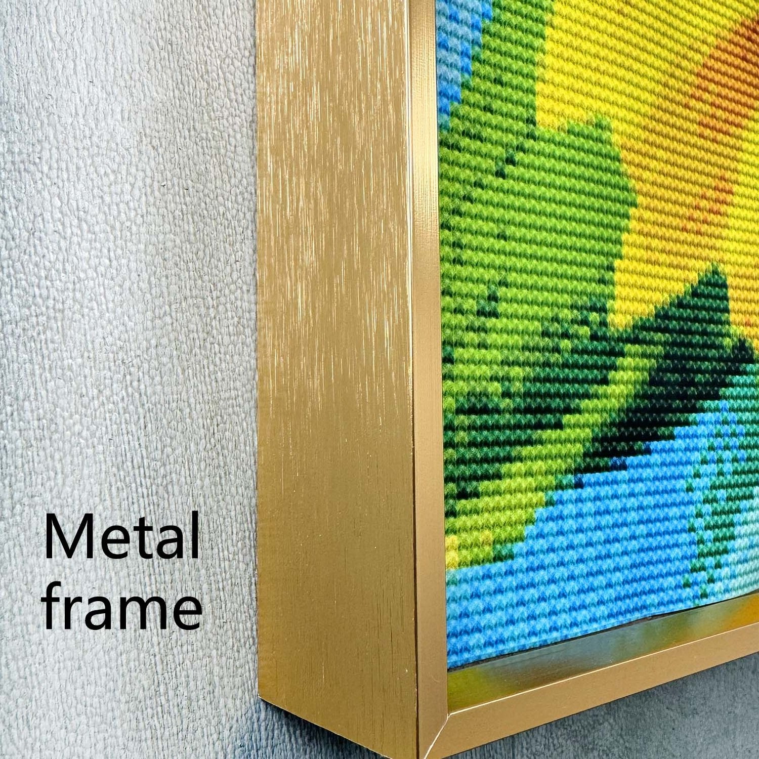 HUIYUAN Cross stitch picture frame Round aluminum magnesium alloy display frame  easy mounting oil  painting frames wholesale