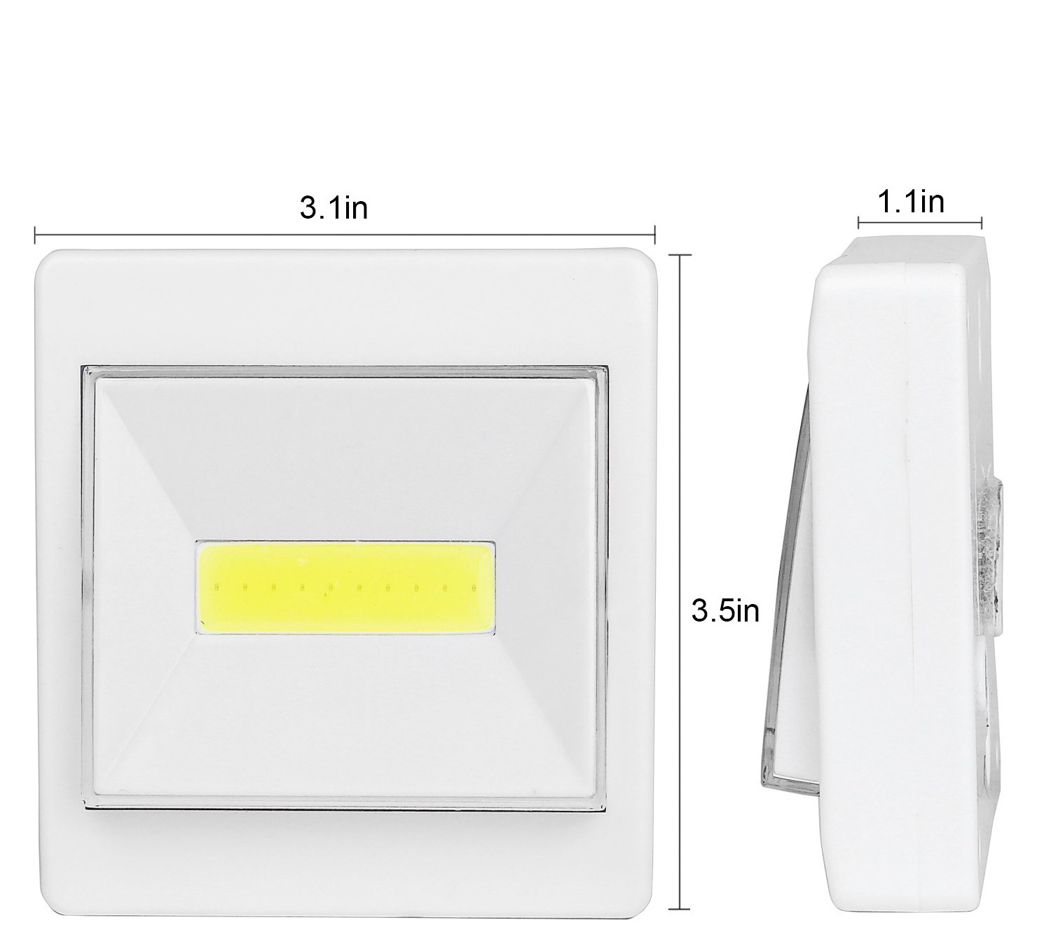 Super Bright Battery Operated Closet Light,Stick Anywhere, 200LM Cob Led Light Switch Nightlight Closet, Shed, Attic, Emergency