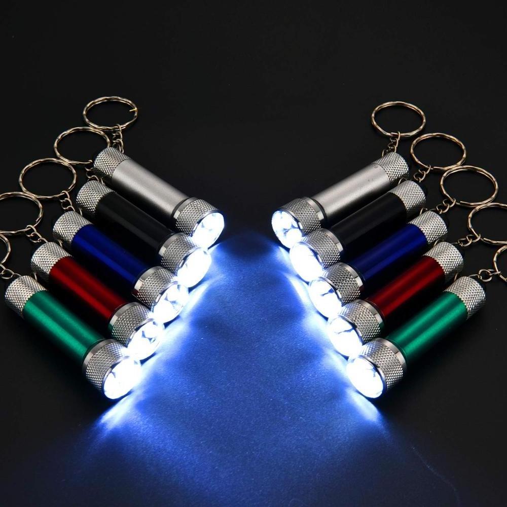 Mini Flashlights Keychain 5 Bulbs LED Keychain for Camping Kids Party Favors