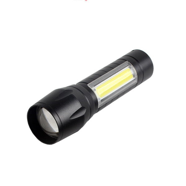 Mini COB High Beam Led Zoom Torch Light Gift Box USB Rechargeable Focusing Pocket Flashlight