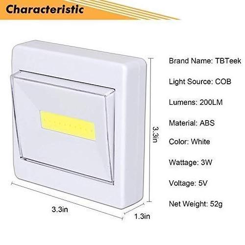 Hot Sale Super Bright Battery Operated COB Switch Light for Closet, Shed, Attic, Emergency