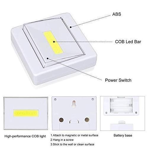 Hot Sale Super Bright Battery Operated COB Switch Light for Closet, Shed, Attic, Emergency