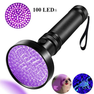 UV Black light Flashlights 100 LED 395 nm Ultraviolet Blacklight Pet Urine Detector for Dog Cat Urine, Dry Stains, Bed Bugs