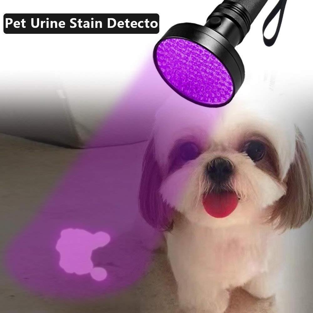 UV Black light Flashlights 100 LED 395 nm Ultraviolet Blacklight Pet Urine Detector for Dog Cat Urine, Dry Stains, Bed Bugs