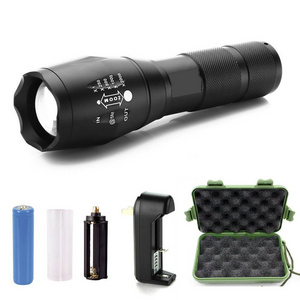 Tactical Light Torch Flashlight XML T6 Brightest LED Flashlight with 5 Modes Adjustable Waterproof Flashlight for Biking Camping